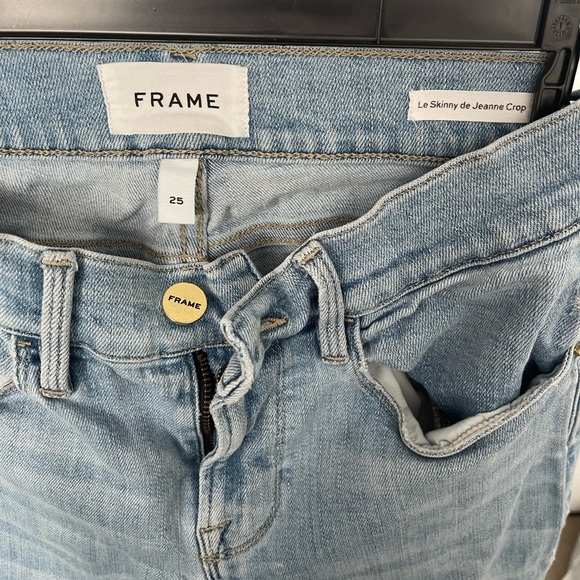 Frame Le Skinny de Jeanne Crop 25 Light Blue - Picture 3 of 9
